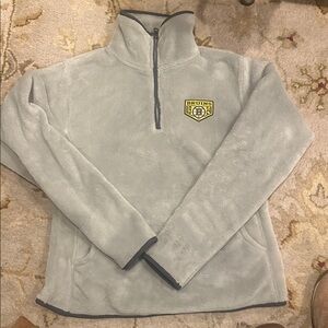 Women's Medium Bruins Sweater quarter zip. Super soft grey fleece.Official NHL!